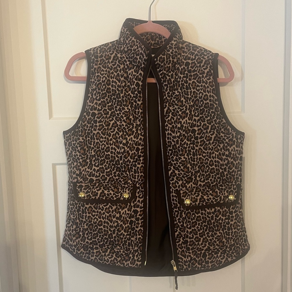 JCREW Leopard Vest